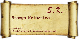 Stanga Krisztina névjegykártya