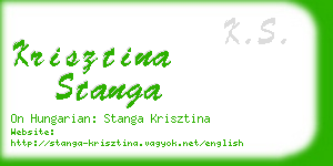 krisztina stanga business card